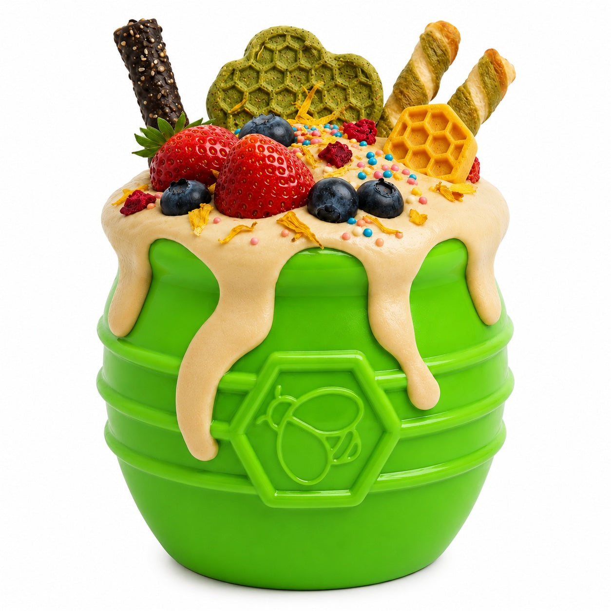 Treat Dispenser Chew Toy | Honey Pot Apple Green