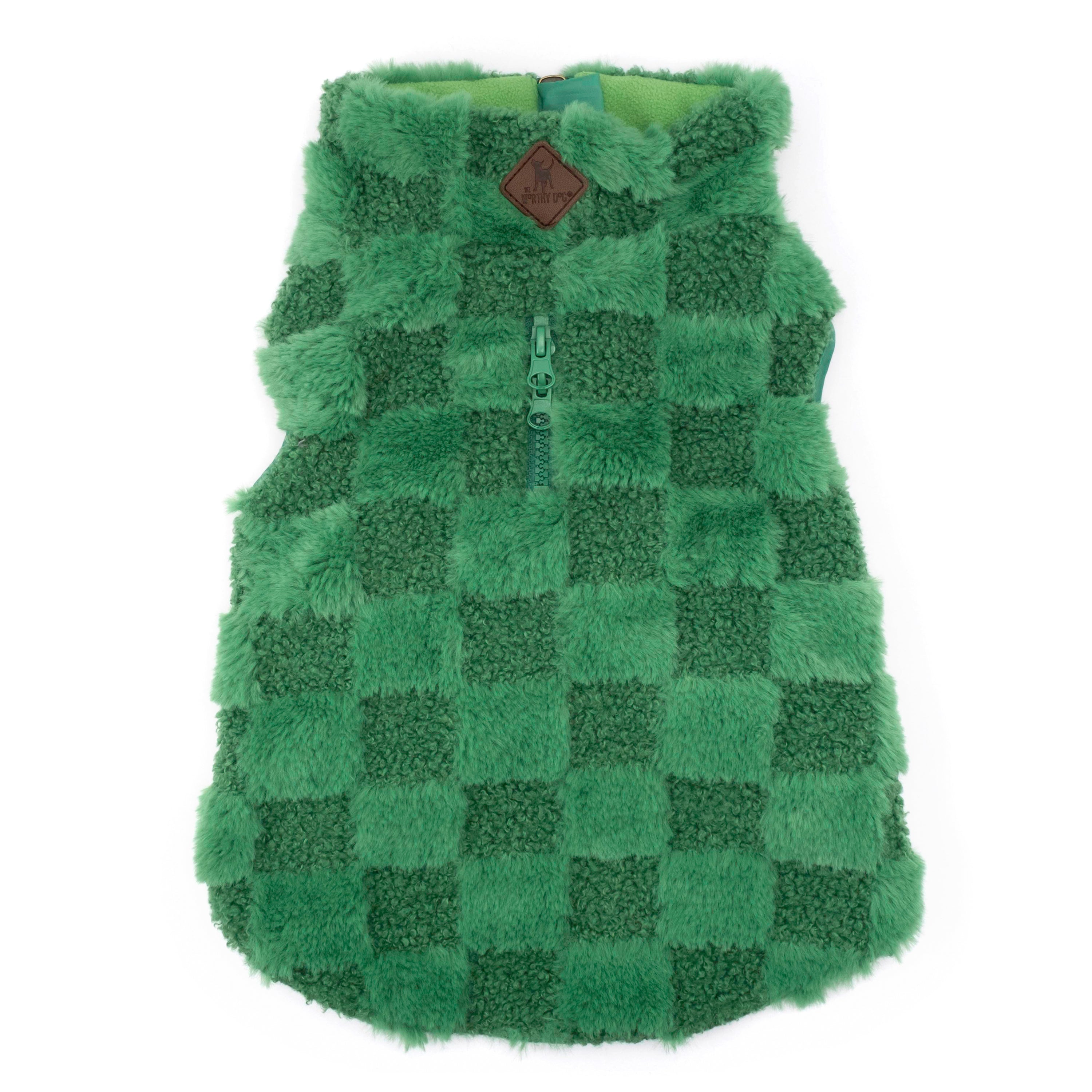 Brighton Pullover | Fur Check 1/2 Zip Green
