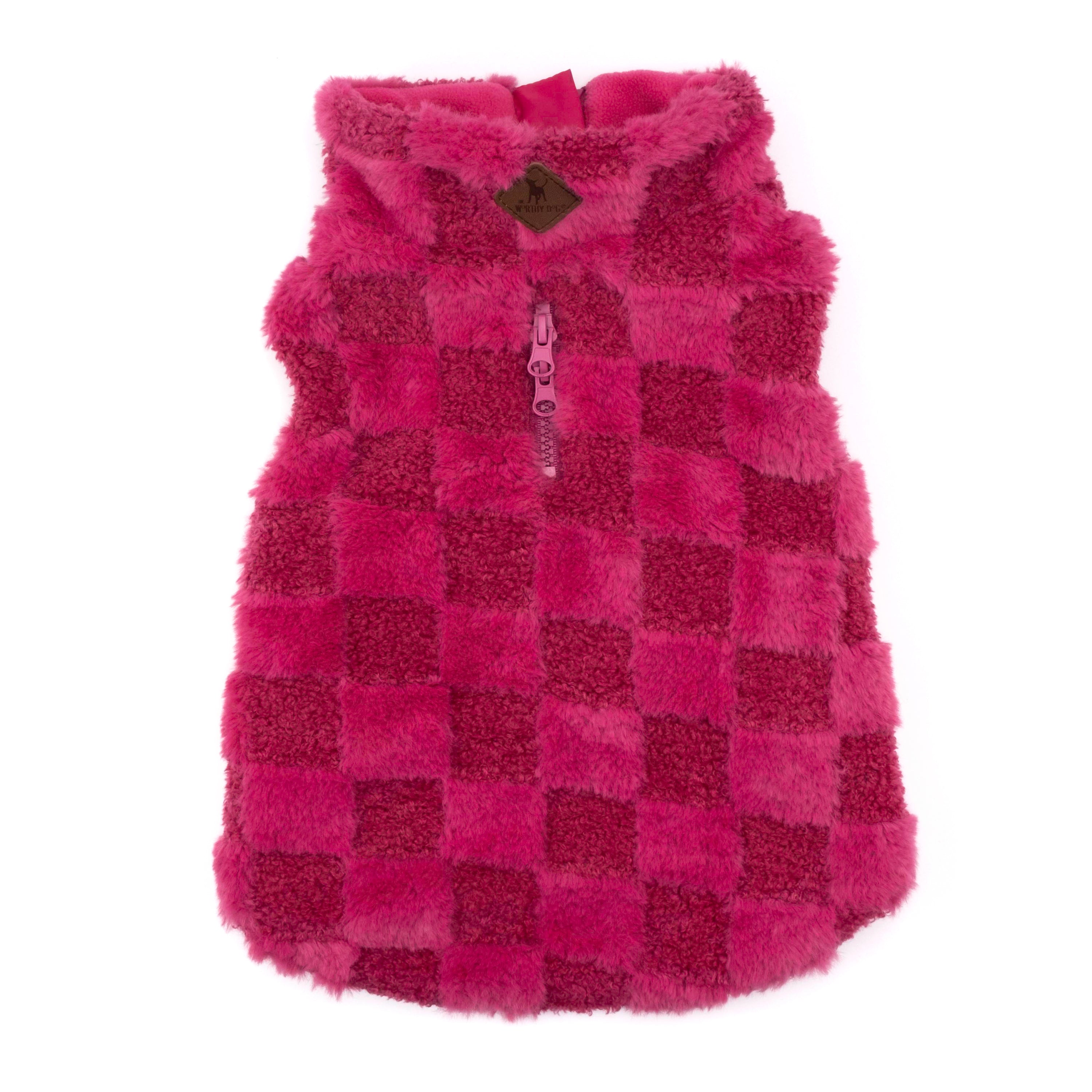 Brighton Pullover | Fur Check 1/2 Zip Pink