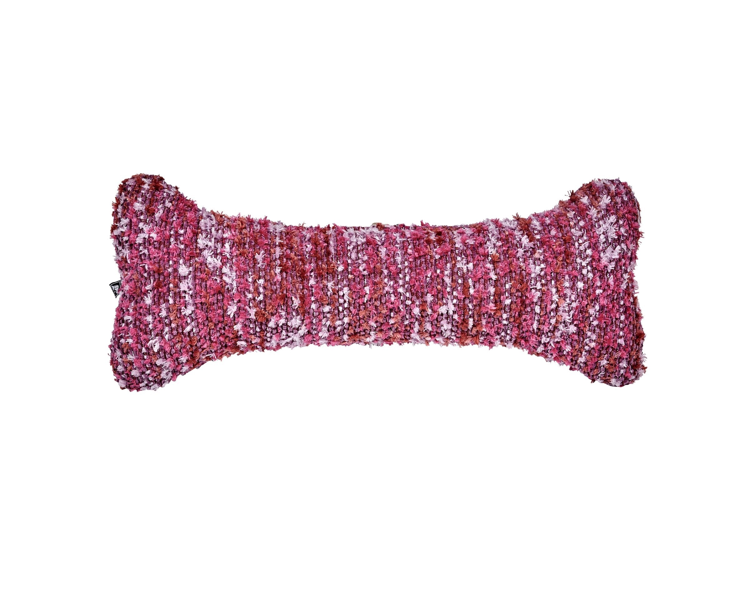 Bumper Bone Pillow | Fuchsia Fiesta Chenille