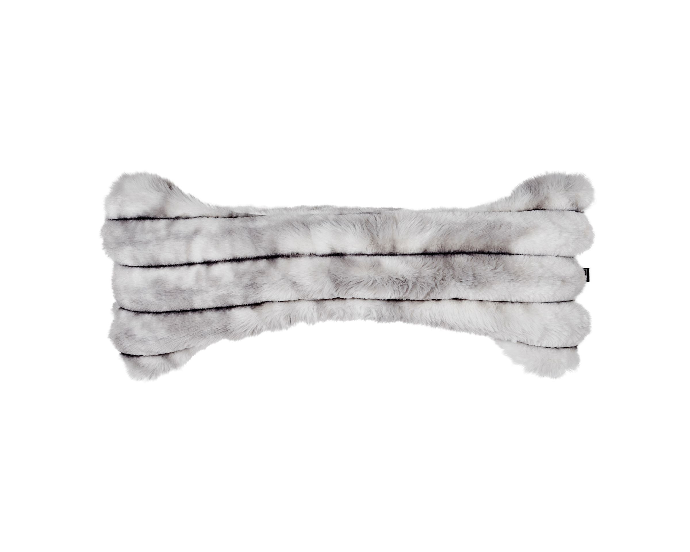 Bumper Bone Pillow | Silver Fox Faux Fur