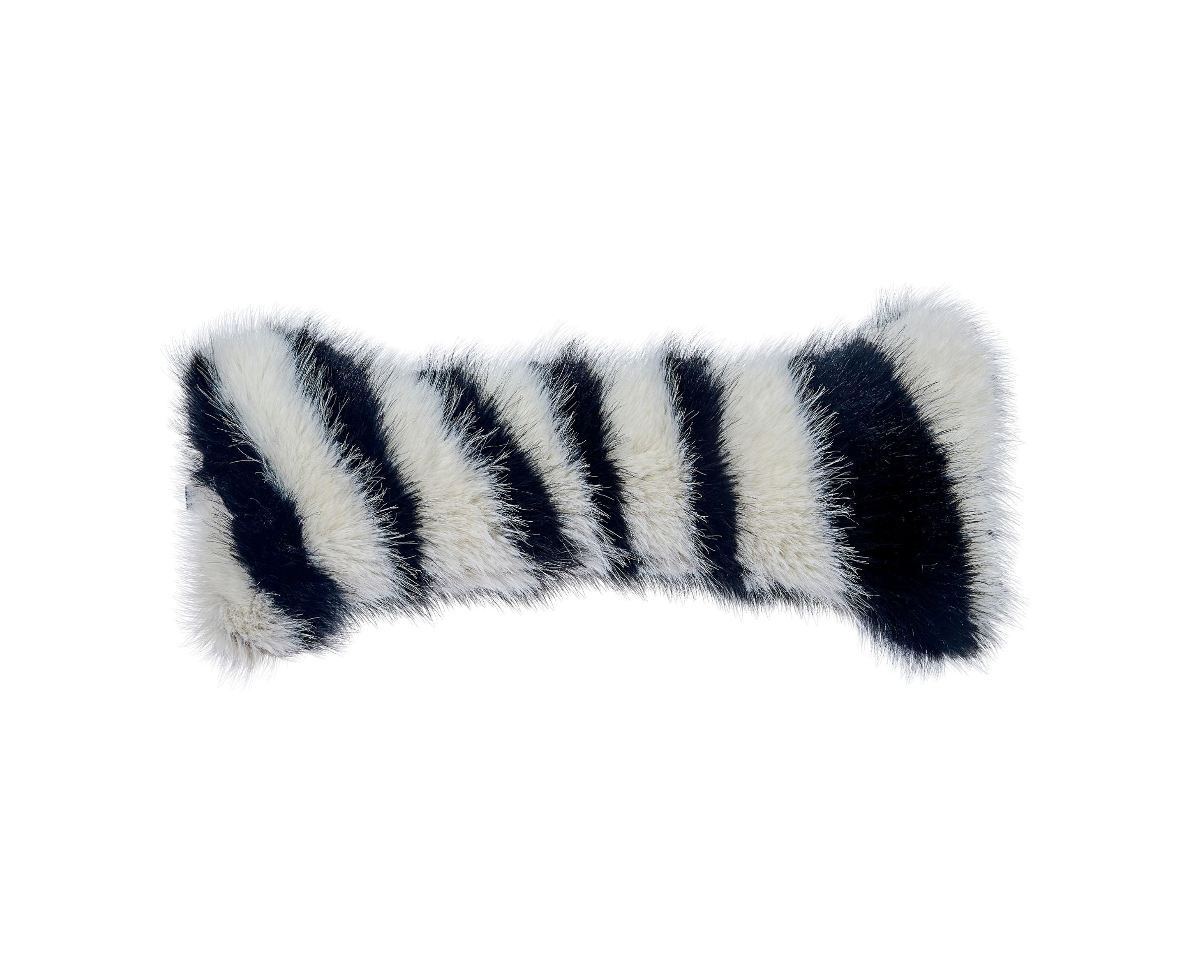 Bumper Bone Pillow | White Bengal Faux Fur