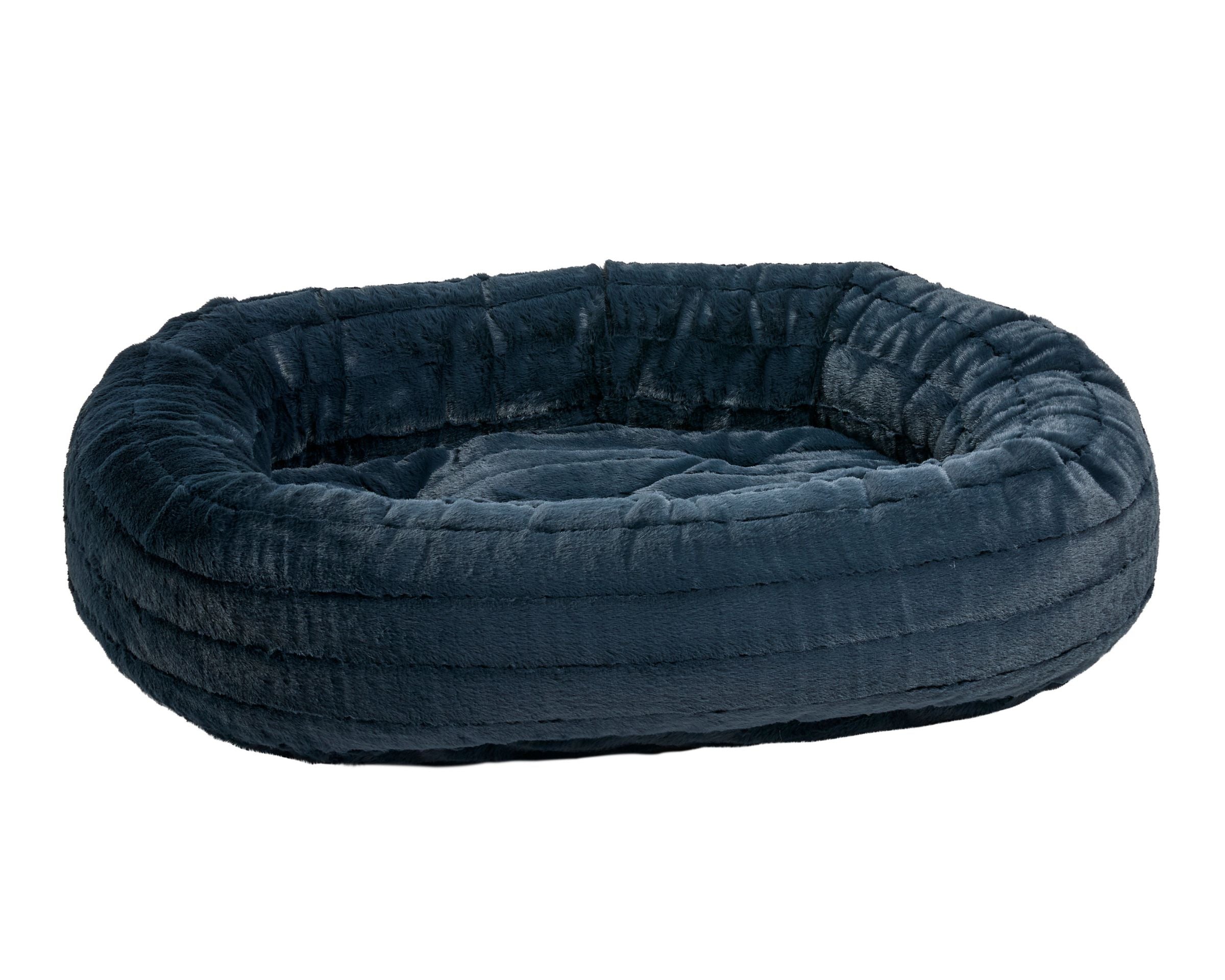 Donut Bed | Majestic Blue Faux Fur