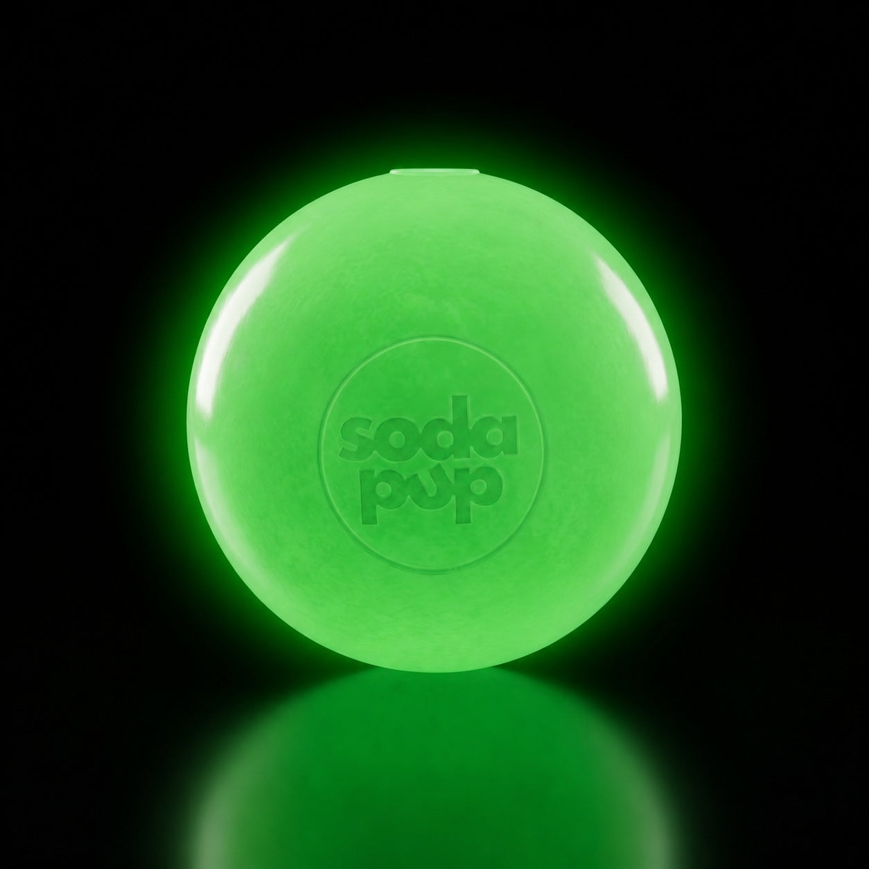 Chew Resistant Toy | Rubber Squeak Ball Glow in the Dark