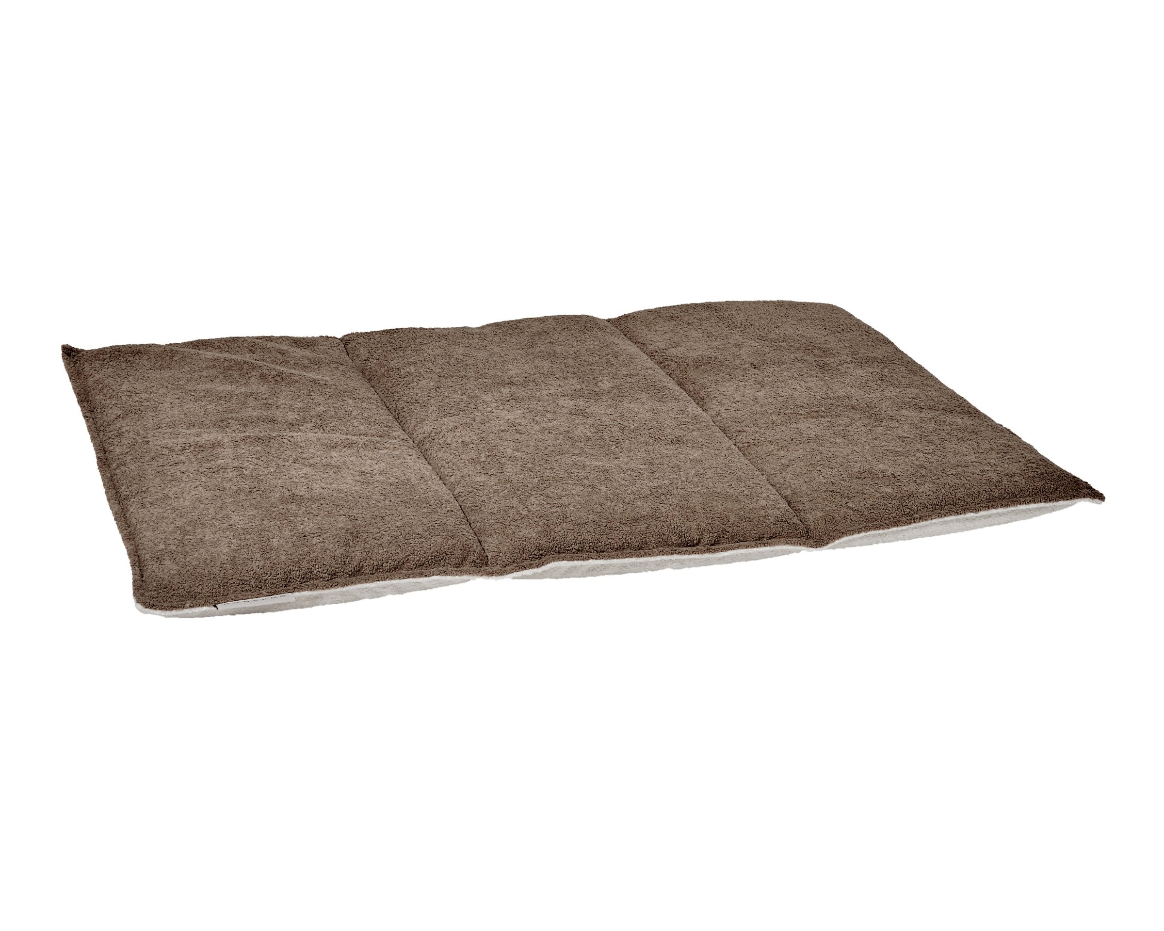 Brown pet bed on a white background