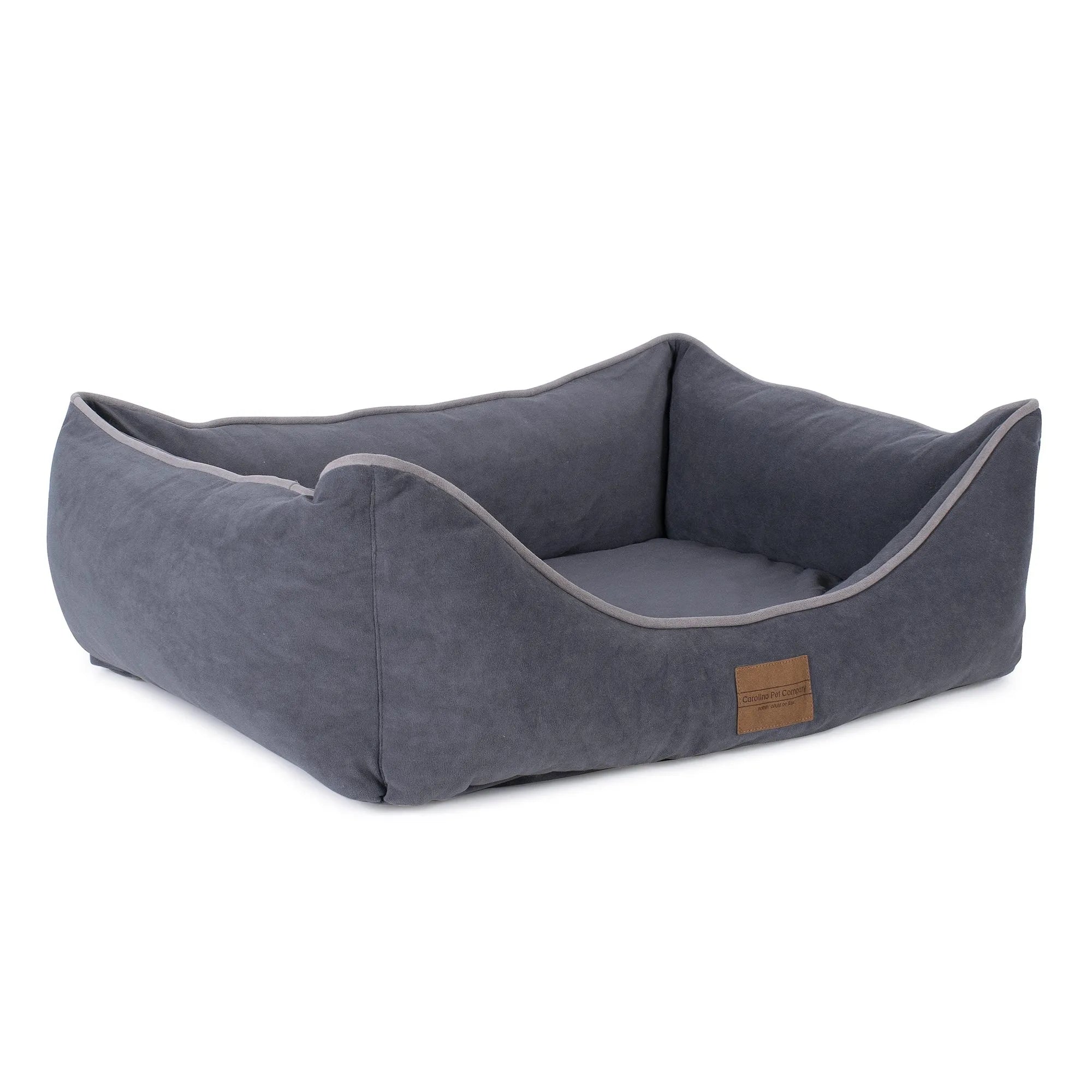 dog-bed-low-profile-microfiber-charcoal