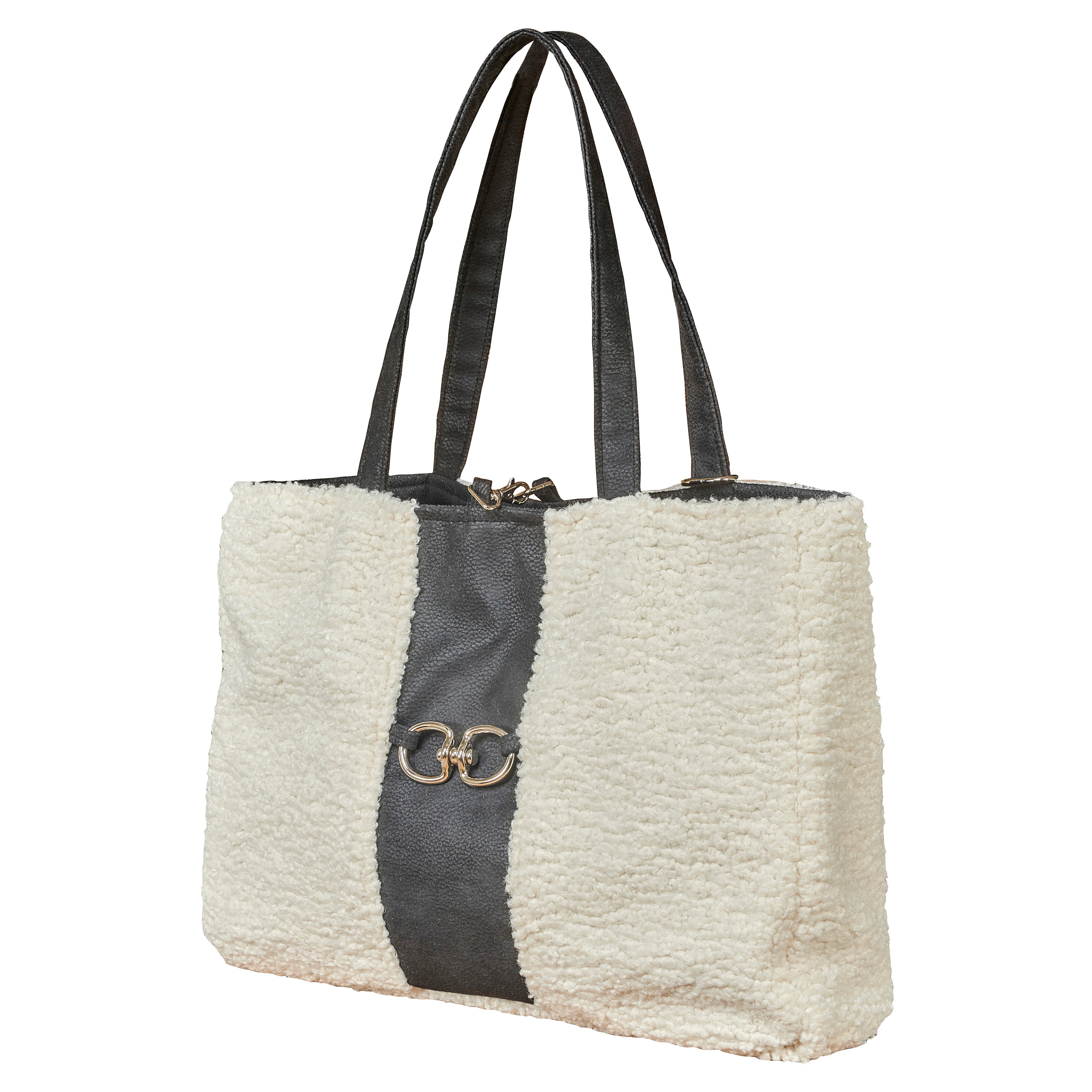 dog-carrier-purse-ivory-faux-sheepskin-fur