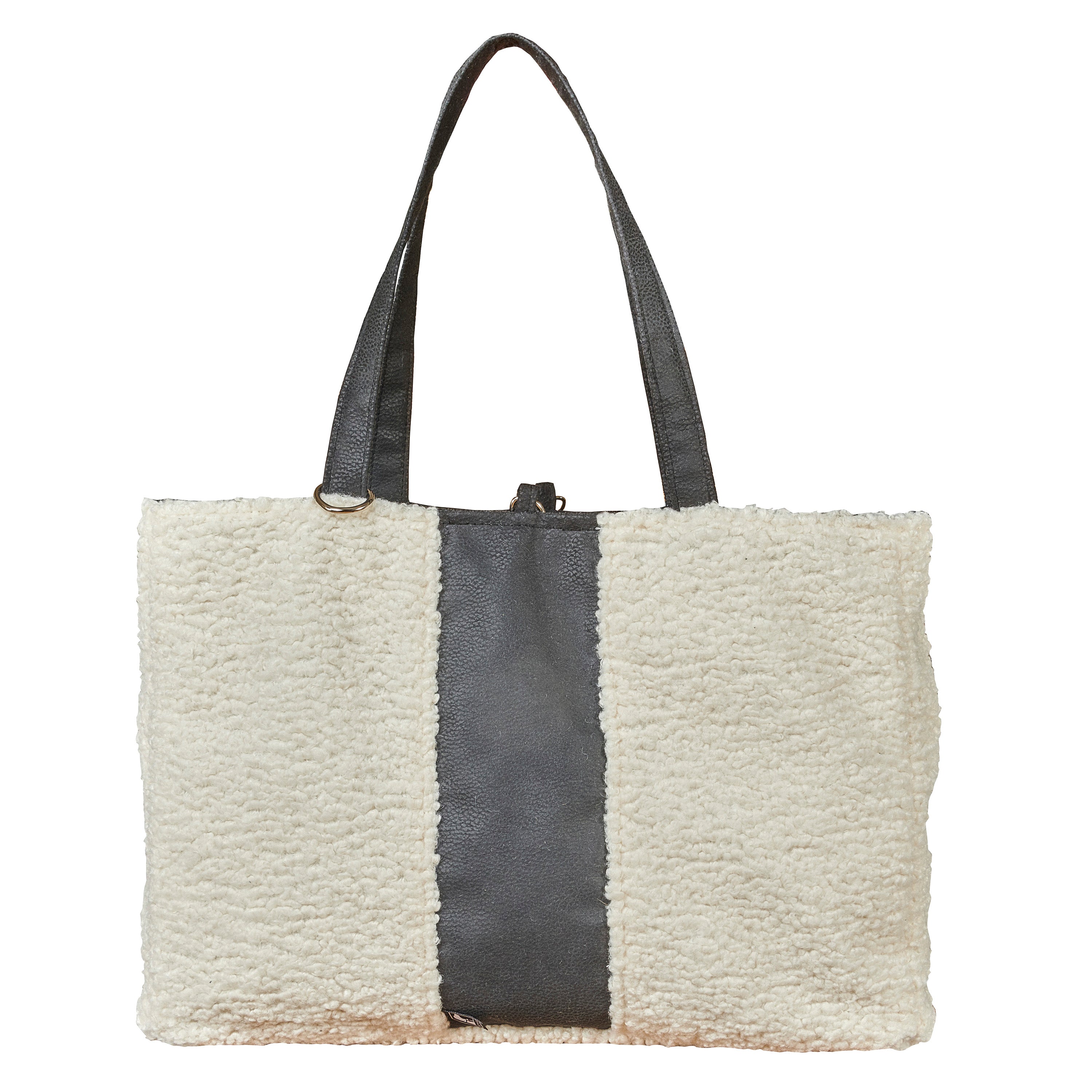 dog-carrier-purse-ivory-faux-sheepskin-fur