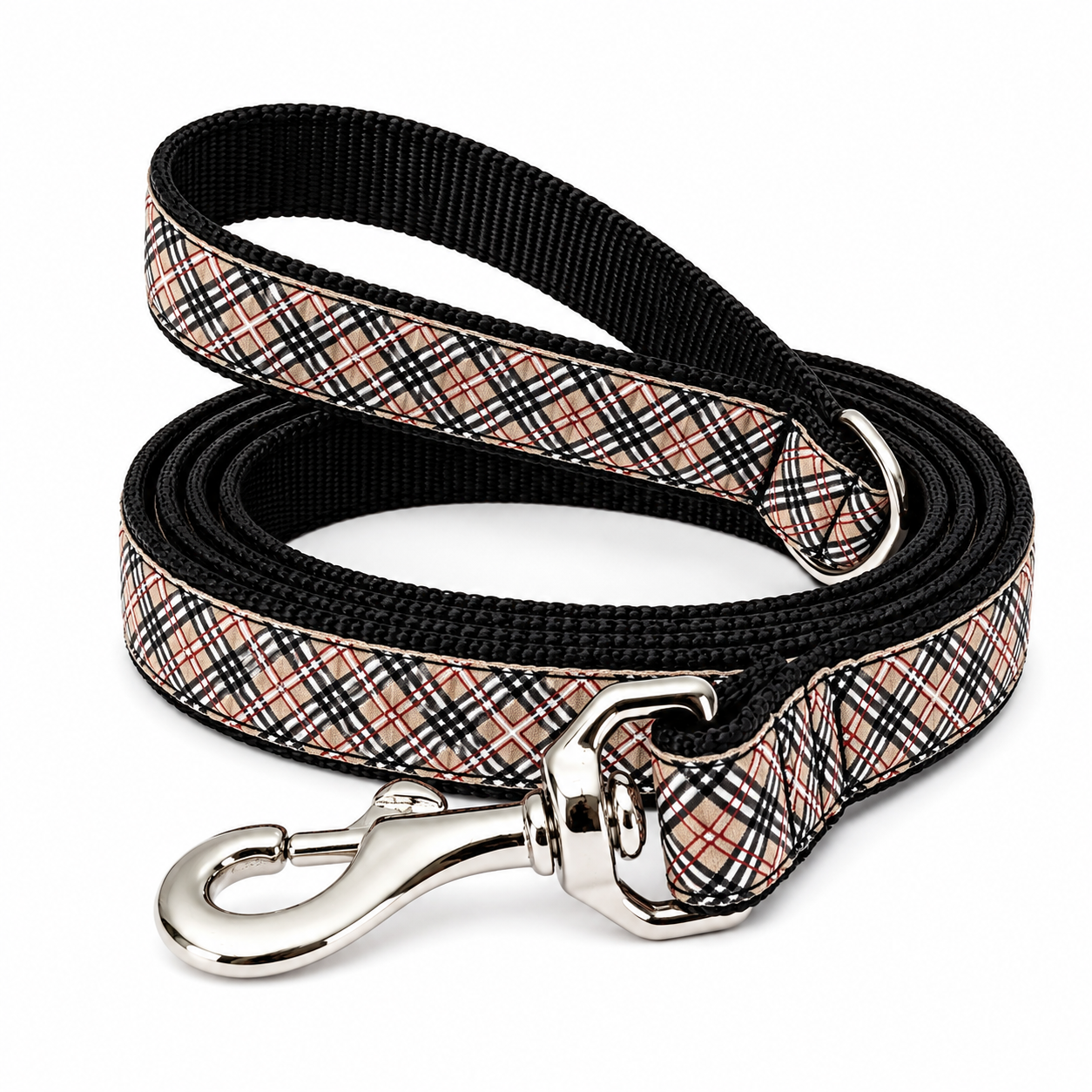 Leash | Tan Plaid