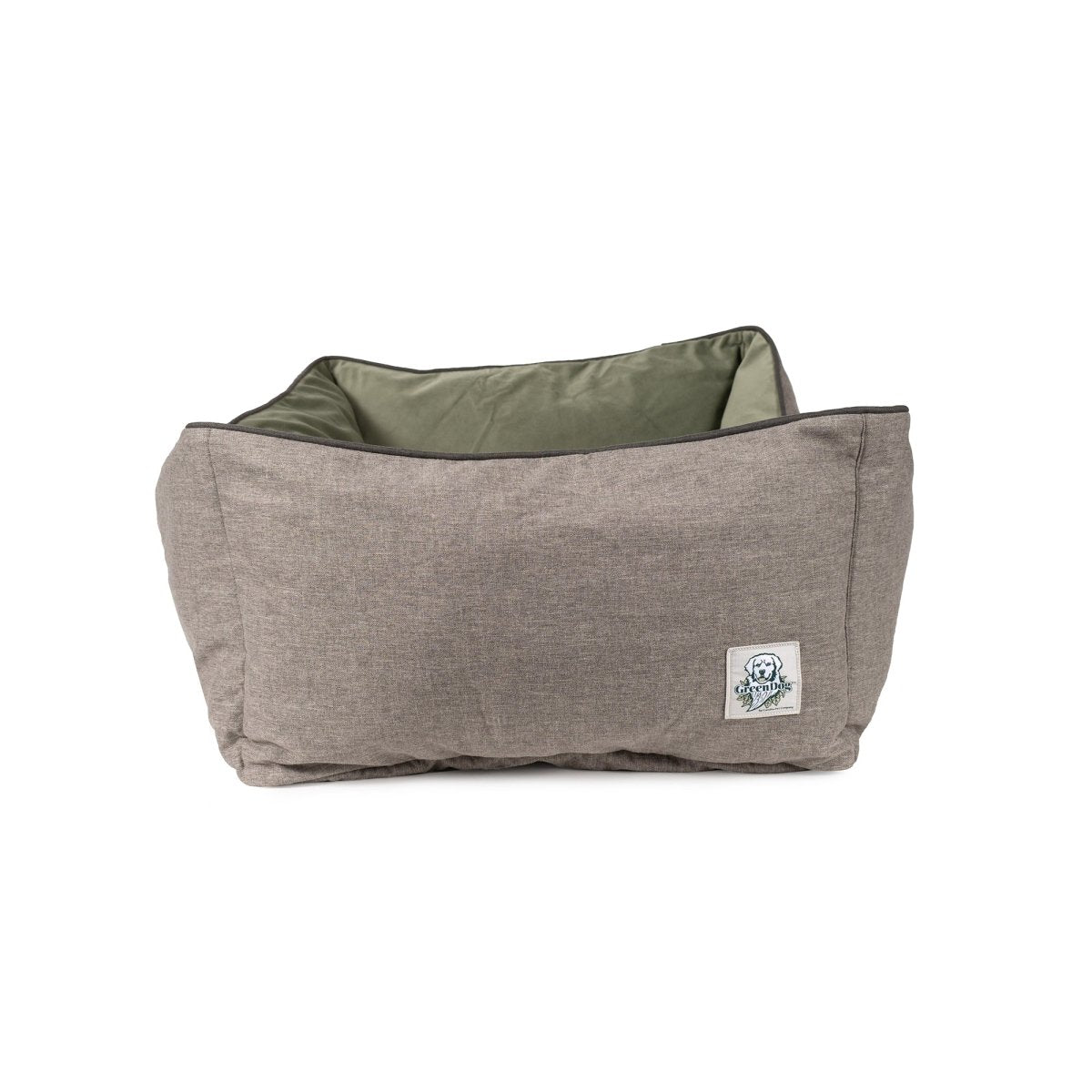 GreenDog Luxe Neutral Cuddler | Light Gray, side view