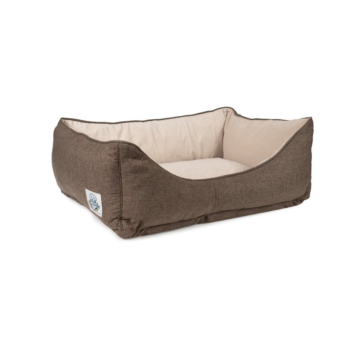 GreenDog Luxe Neutral Cuddler | Coffee, side view
