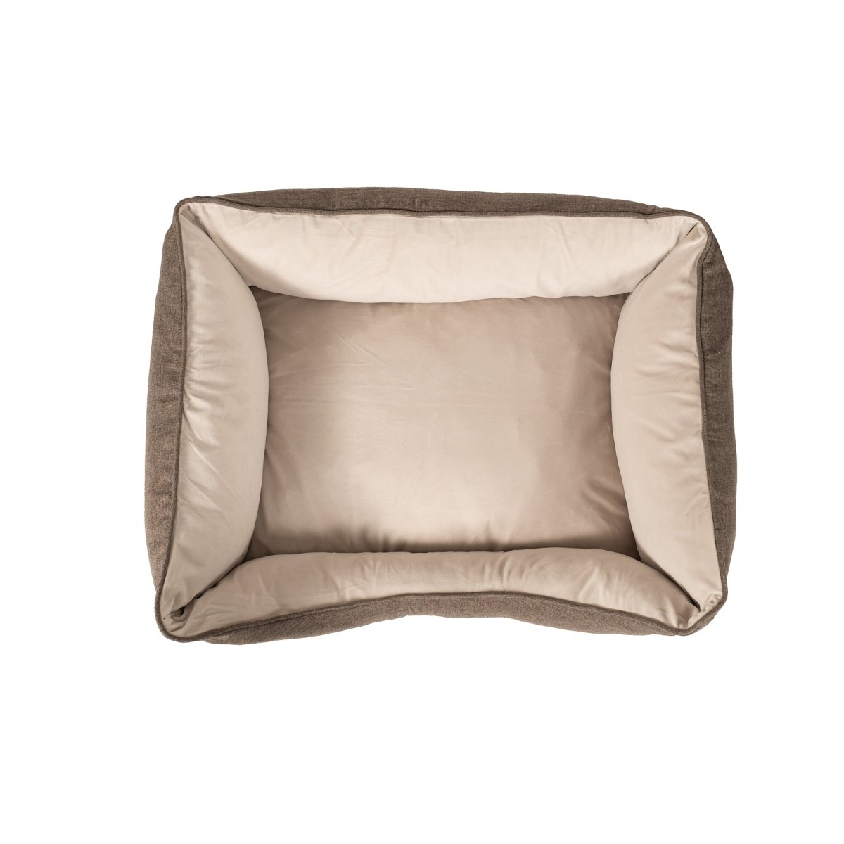 GreenDog Luxe Neutral Cuddler | Coffee, top view