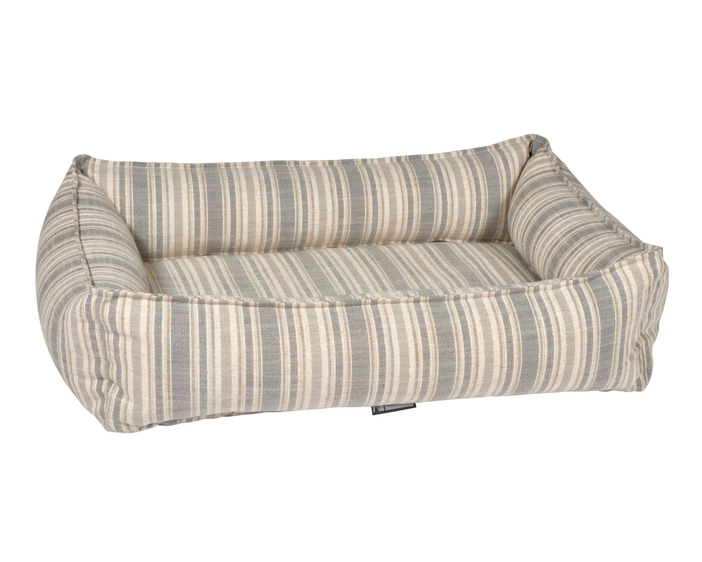 Harper Stripe performance linen Urban Lounger bolster dog bed