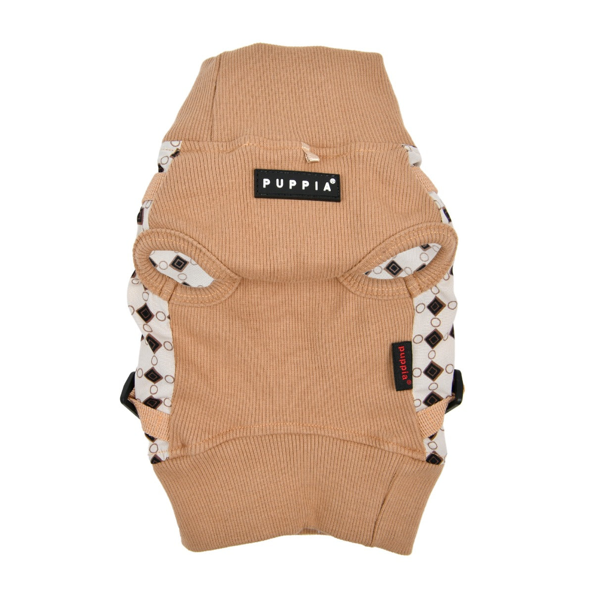 Pullover sweater dog harness in a diamond pattern