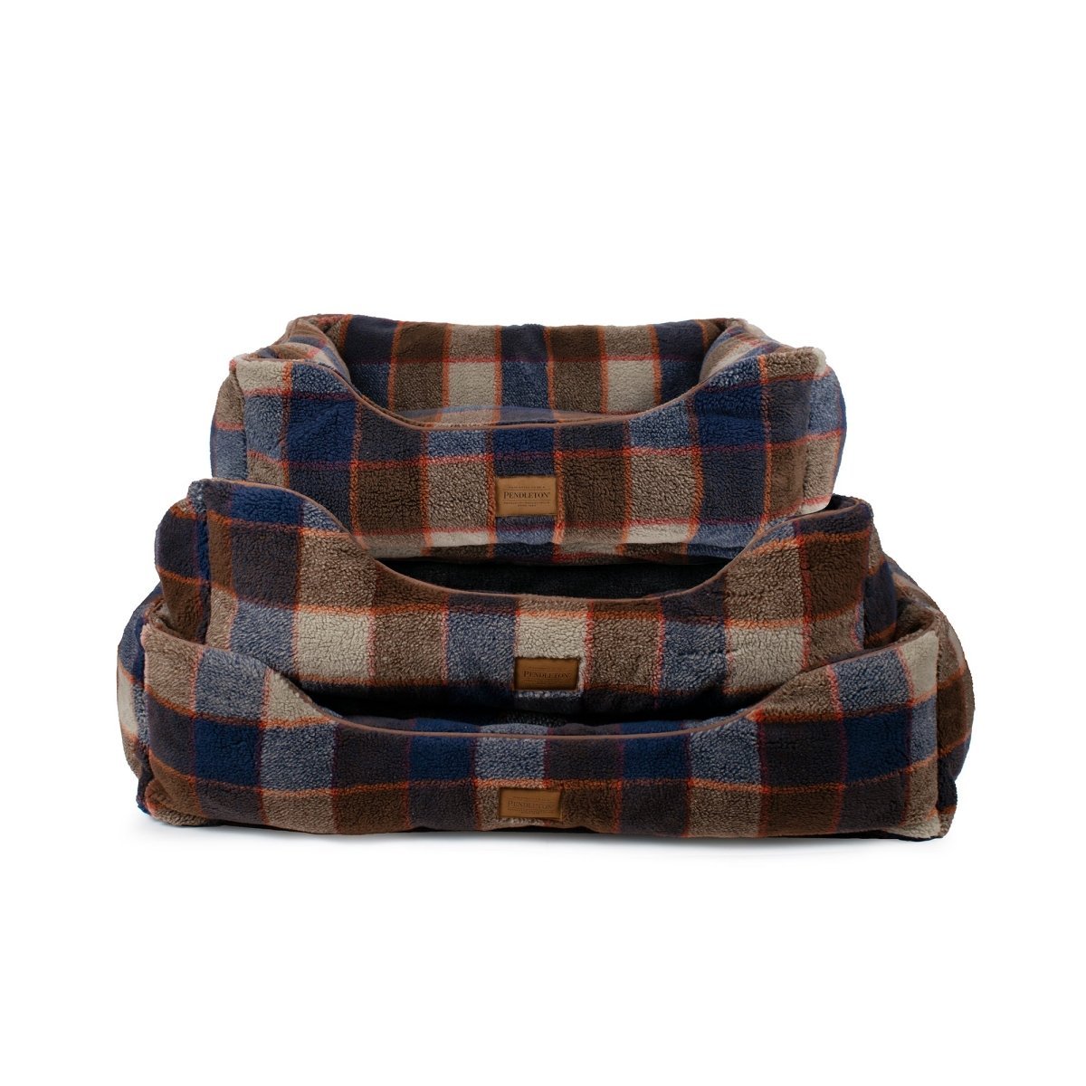 Pendleton Berber Kuddler in Mountain Plaid dog bed