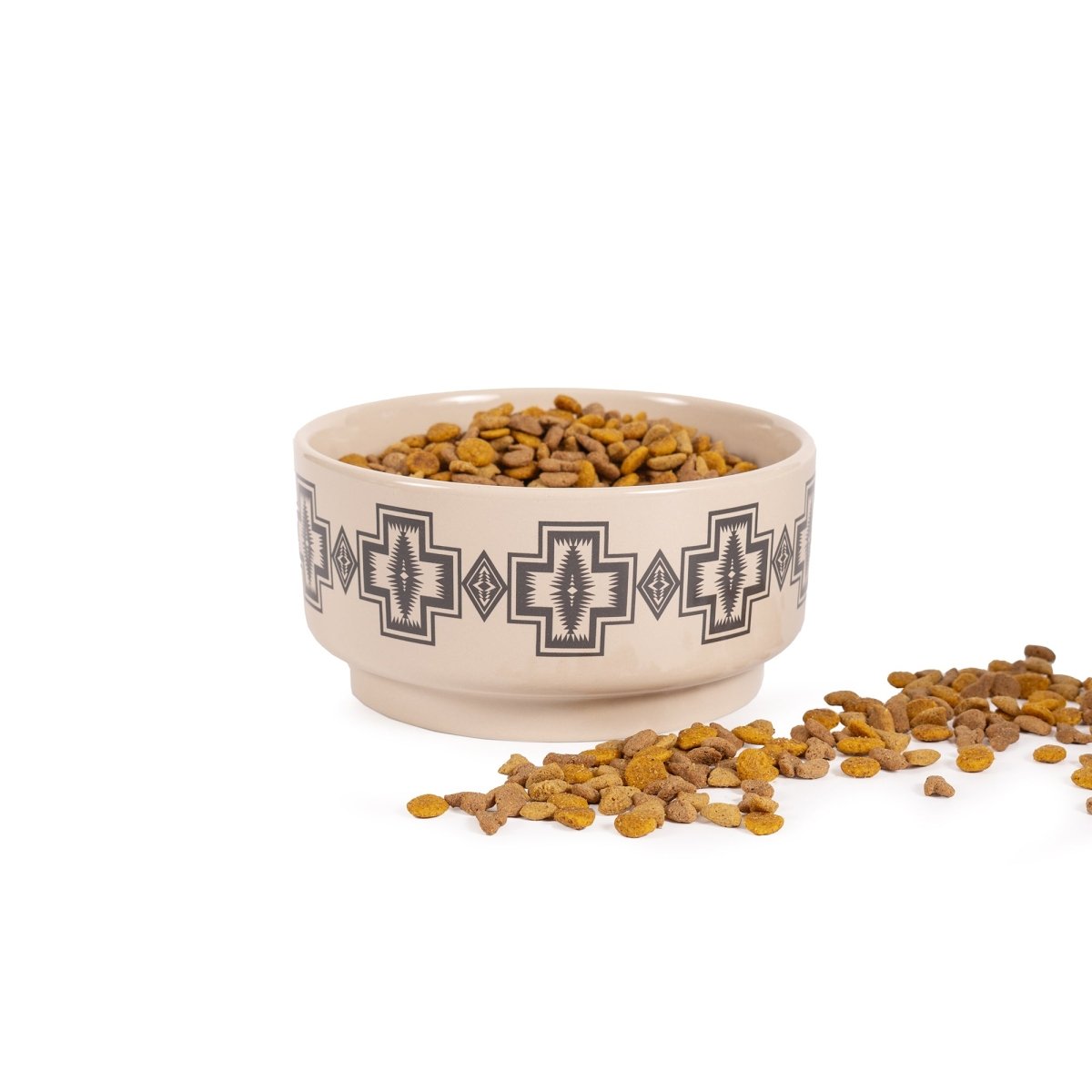 Pendleton Ceramic Dog Bowl in Harding Natural dog bowl