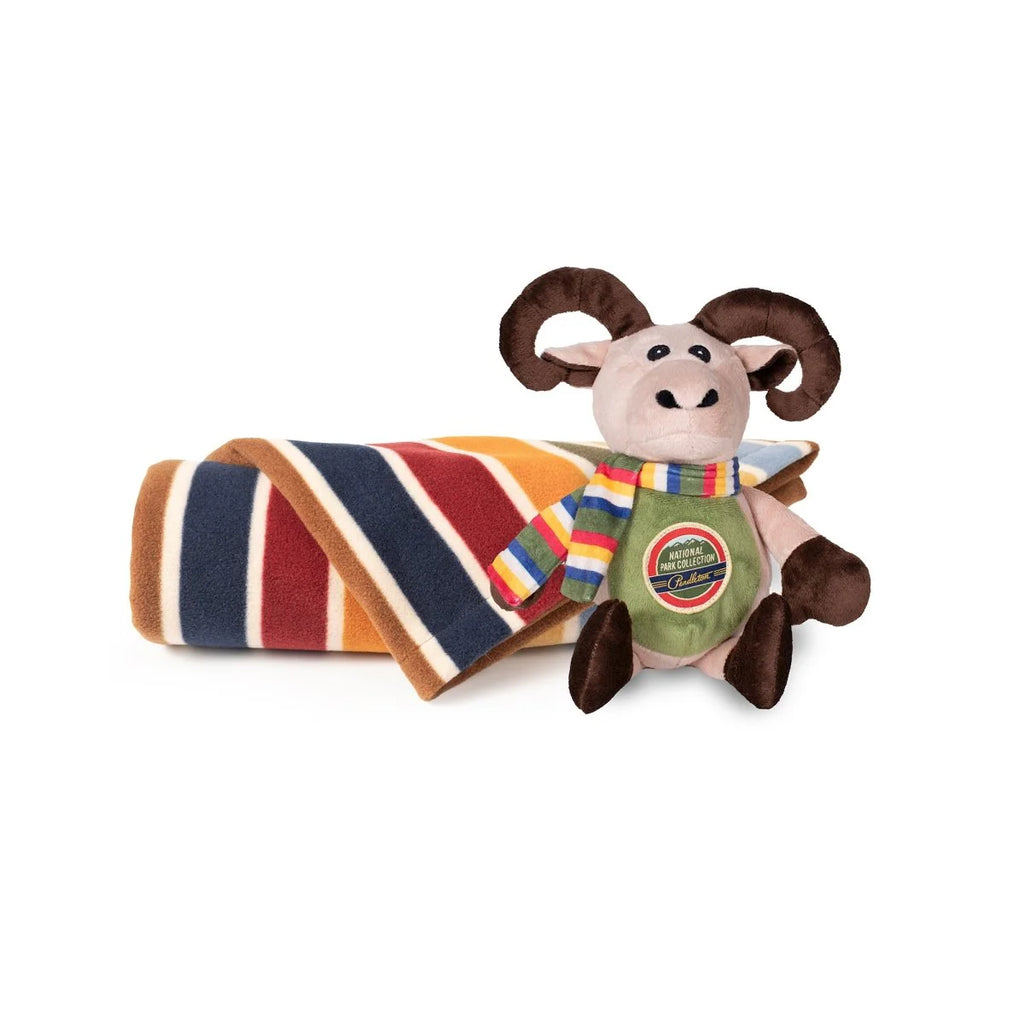 Pendleton Throw Blanket & Pet Pal Toy | Plush Ram Big Horn Sheep