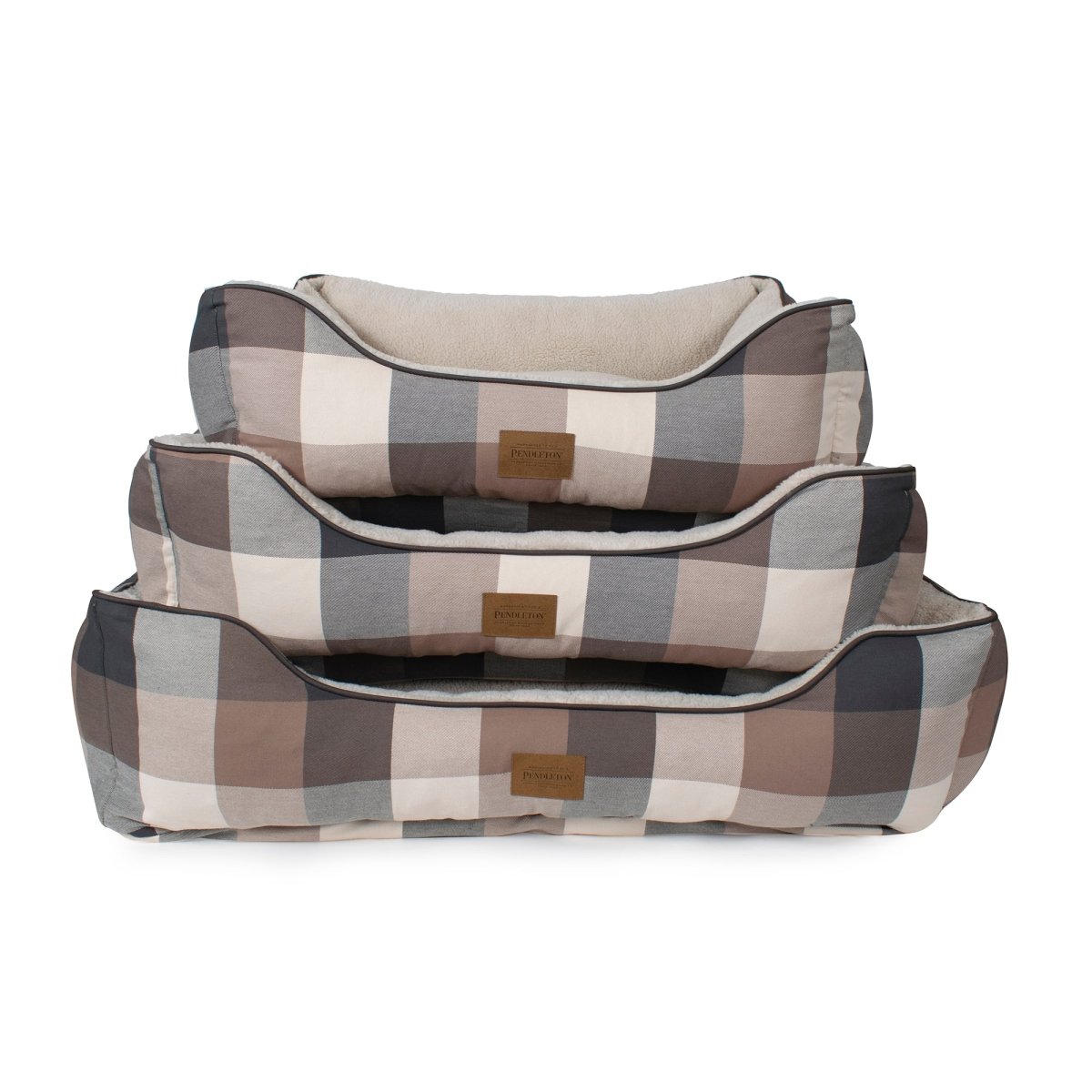 Pendleton Kuddler in Block Plaid dog bed