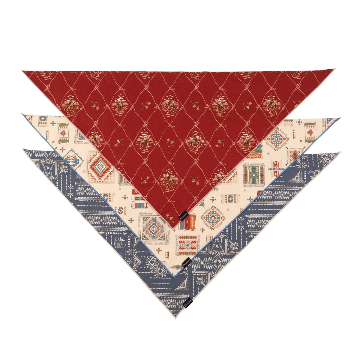 Pendleton Pet Bandanas, Set of 3 in Vintage West dog accessory