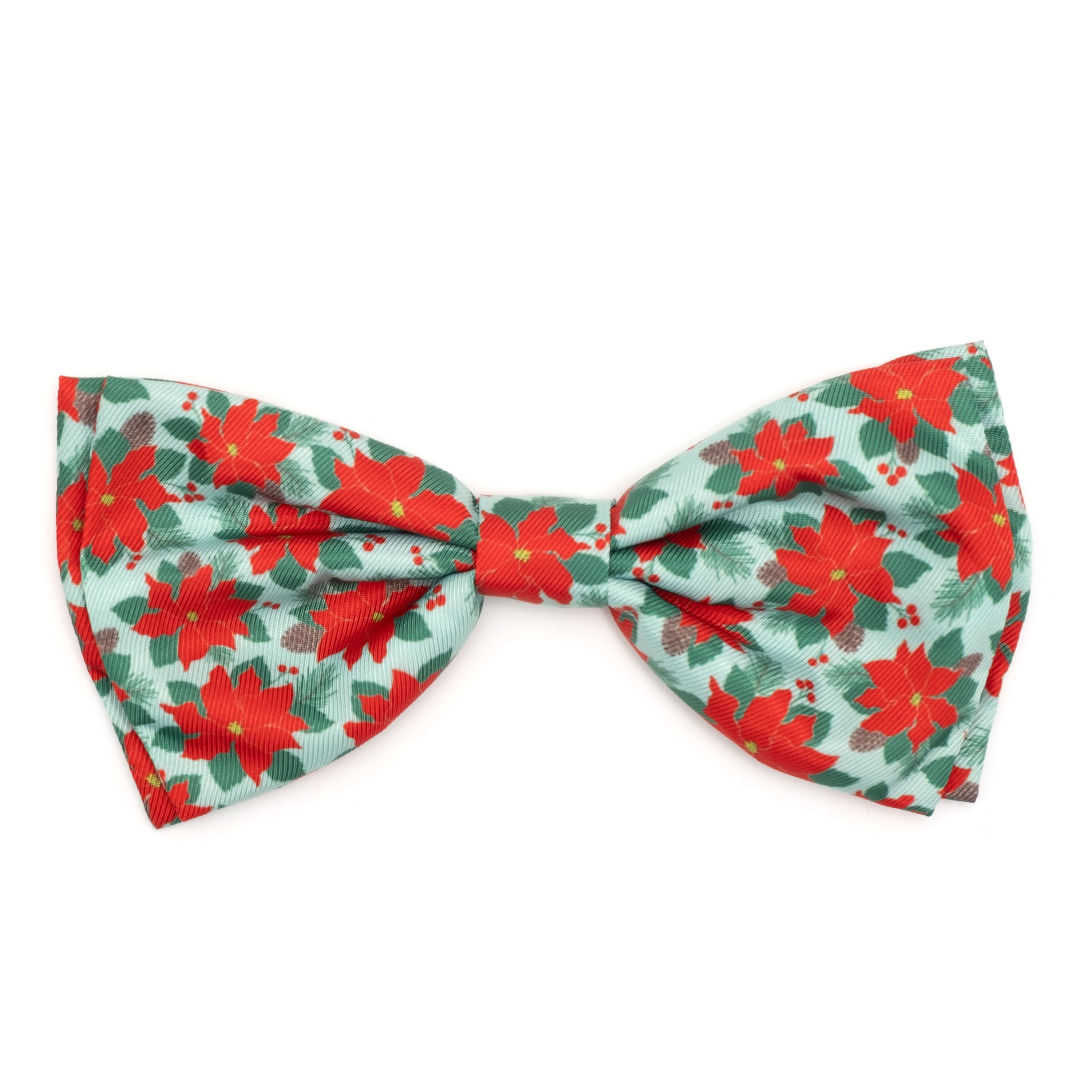 poinsettias-dog-bow-tie