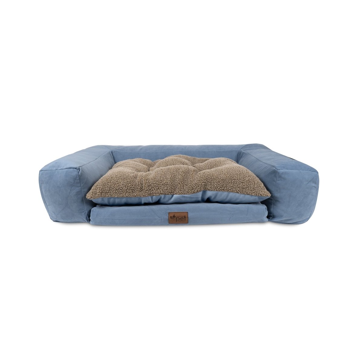 Rectangle Pet Couch | Blue, front view