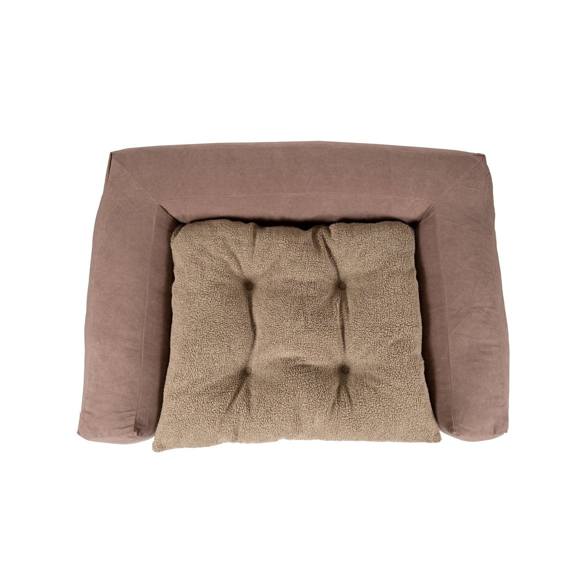 Rectangle Pet Couch | Brown, top view