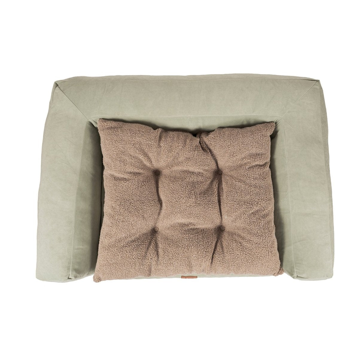 Rectangle Pet Couch | Green, top view