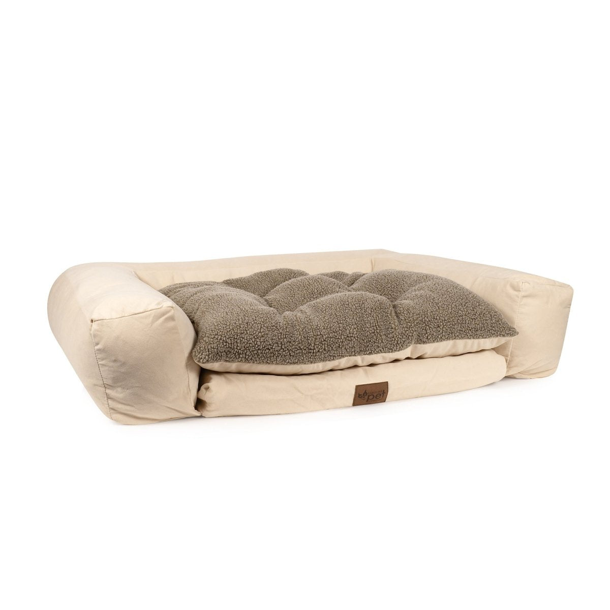 Rectangle Pet Couch | Bone, front view