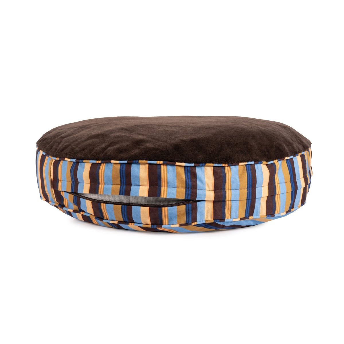 Round Bed | Brand Stripe, side view, handle