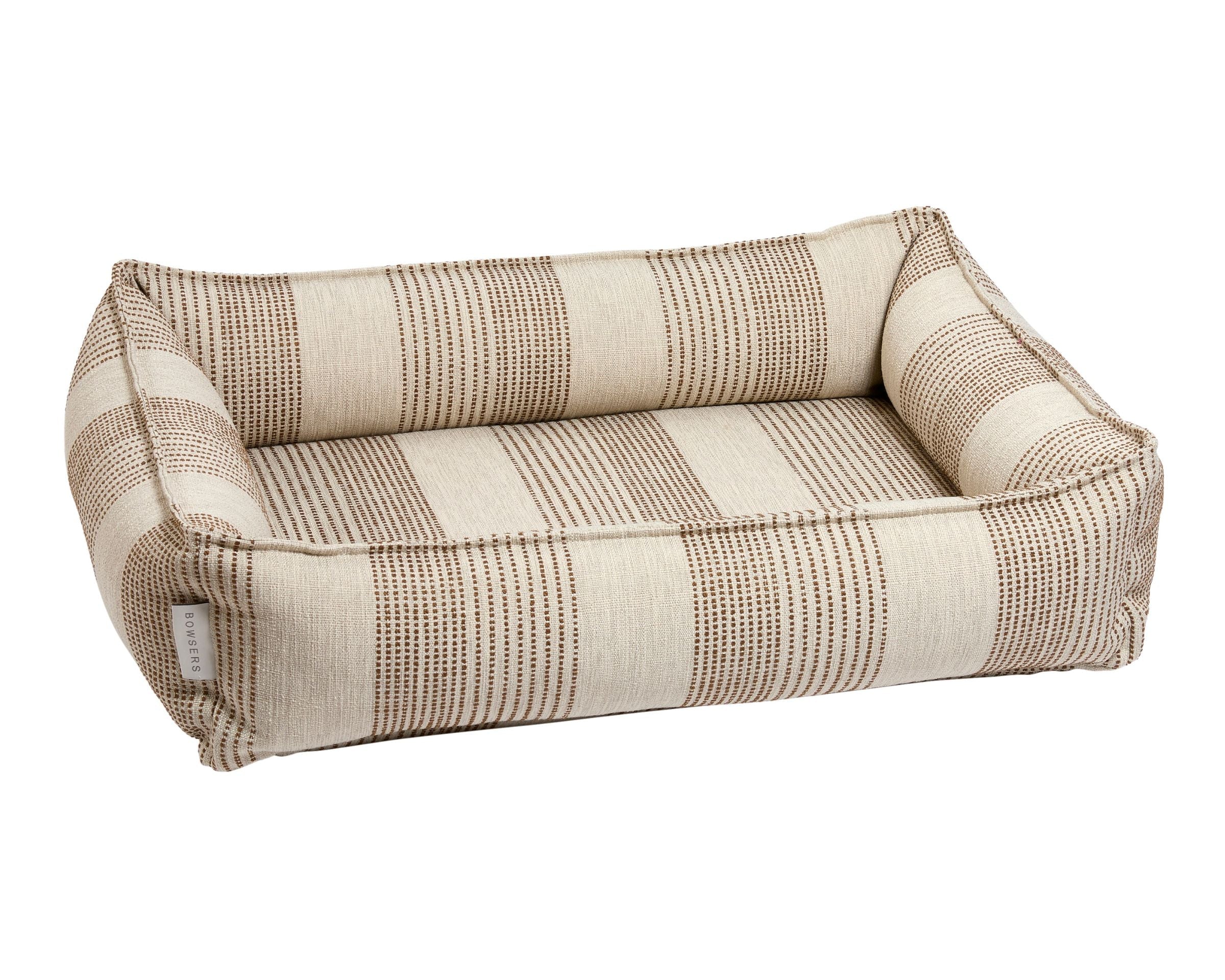Seashell performance linen Urban Lounger bolster dog bed