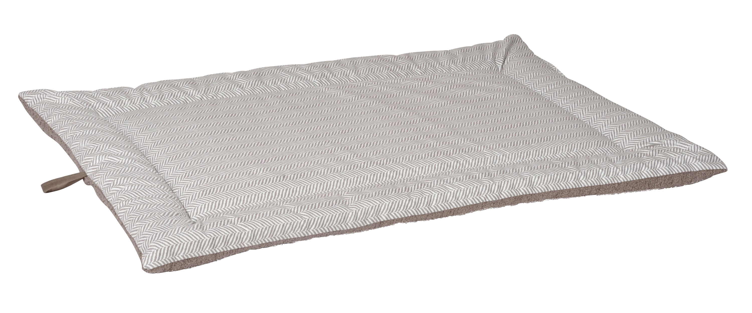 Cosmopolitan Crate Mat | Taupe Herringbone Microvelvet