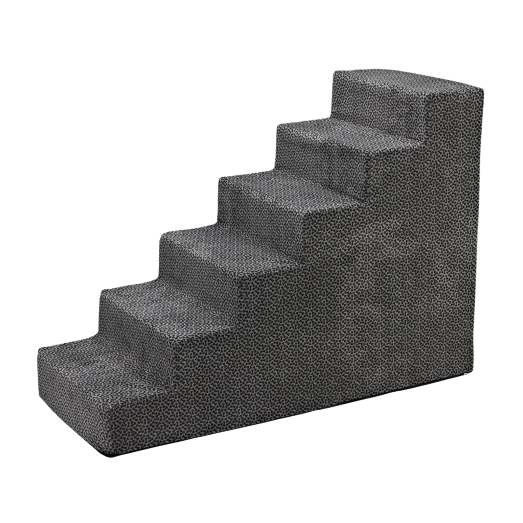 Designer Dog Pet Steps Stairs Pewter Bones Microvelvet boulderbarks